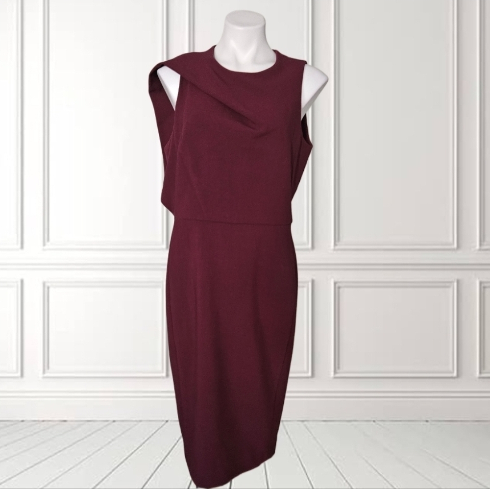 Byron Lars Beauty Mark Burgundy Sleeveless Dress Size 10